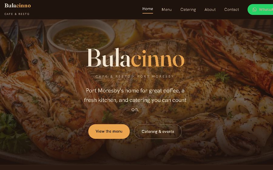 Bulacinno Cafe and Resto website