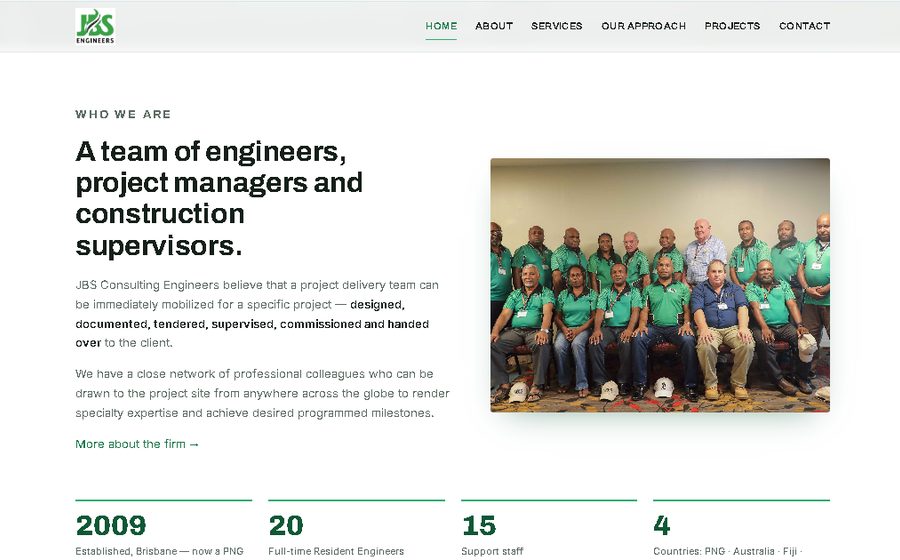 JBS Consulting Engineers website